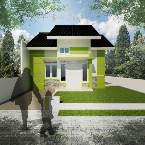 foto tampak rumah tipe 45/105 A perumahan Indah Sejahtera Golf Residence