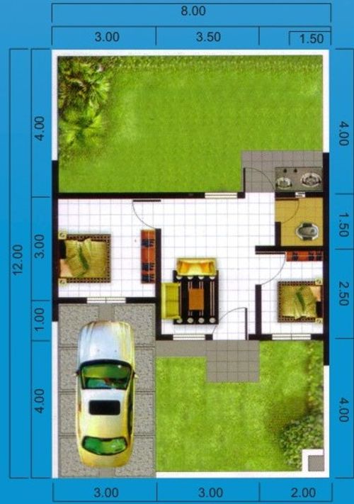 foto denah rumah tipe 29/96M perumahan Griya Permata Asri