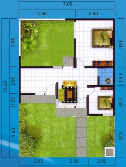 foto denah rumah tipe 29/84A perumahan Griya Permata Asri