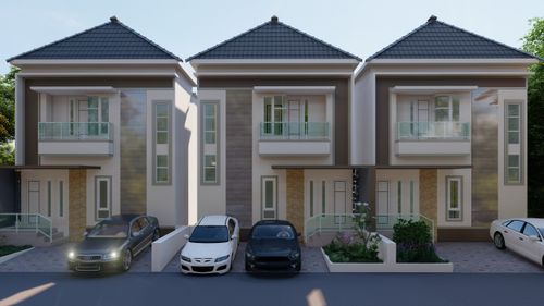 foto tampak rumah tipe 60 perumahan SURYA PUTRI BORNEO