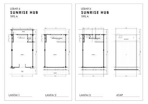 foto denah rumah tipe RUKO A (2022) perumahan GRAND SUNRISE