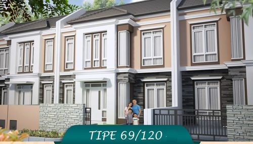 foto tampak rumah tipe 69/120 perumahan Griya Permata Asri
