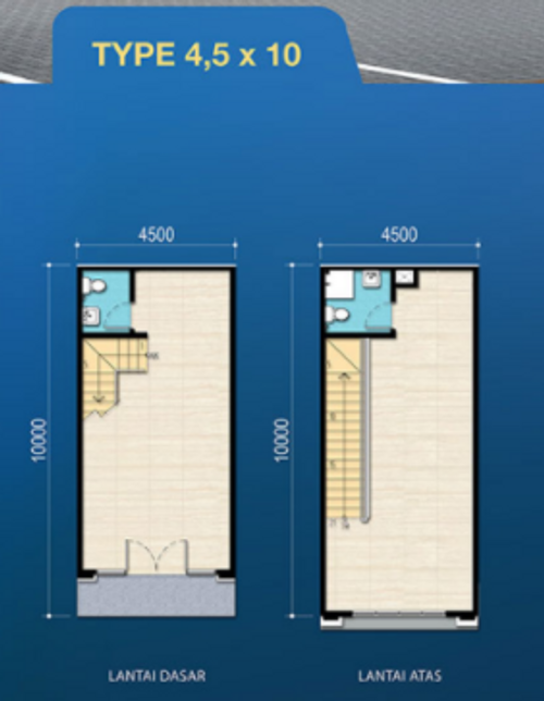 foto denah rumah tipe 90/45 C1-8 perumahan VISANA