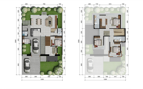 foto denah rumah tipe T.450 perumahan The Argopuro