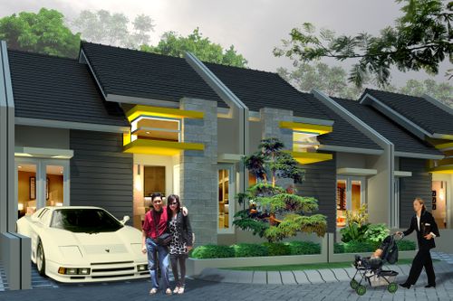 foto tampak rumah tipe LAZIO perumahan DE CASSABLANCA RESIDENCE