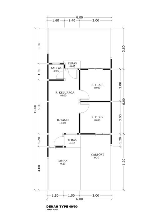 foto denah rumah tipe LAZIO perumahan DE CASSABLANCA RESIDENCE