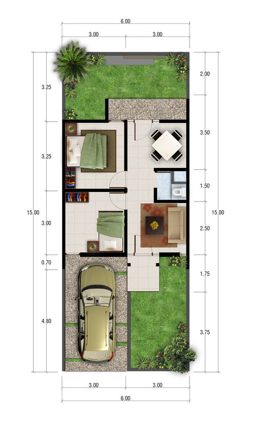 foto denah rumah tipe CADENSIA perumahan DE CASSABLANCA RESIDENCE