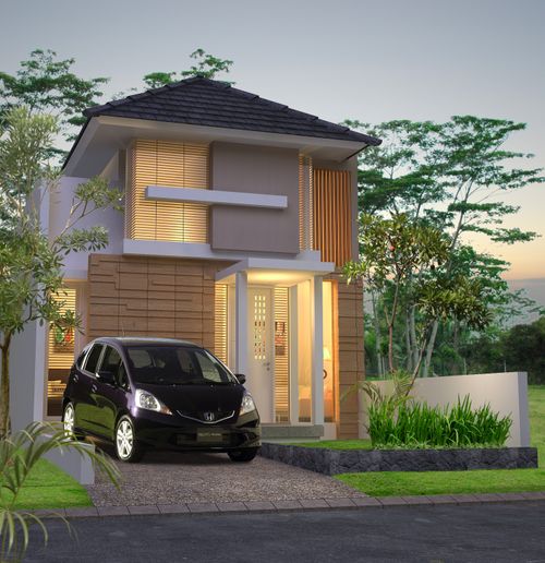 foto tampak rumah tipe VALERIAN perumahan DE CASSABLANCA RESIDENCE