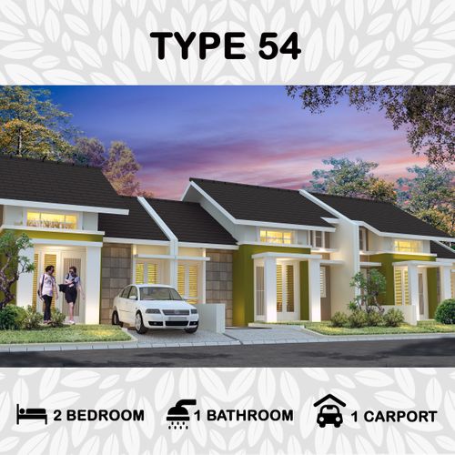 foto tampak rumah tipe B7-7 perumahan PESONA TAMAN DHIKA