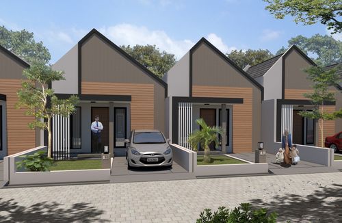 foto tampak rumah tipe 35 72 A perumahan VILLA GADING RESIDENCE