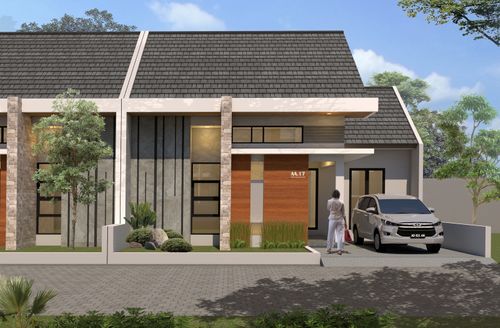 foto tampak rumah tipe 80 150 AA perumahan Fajar Kencana Asry