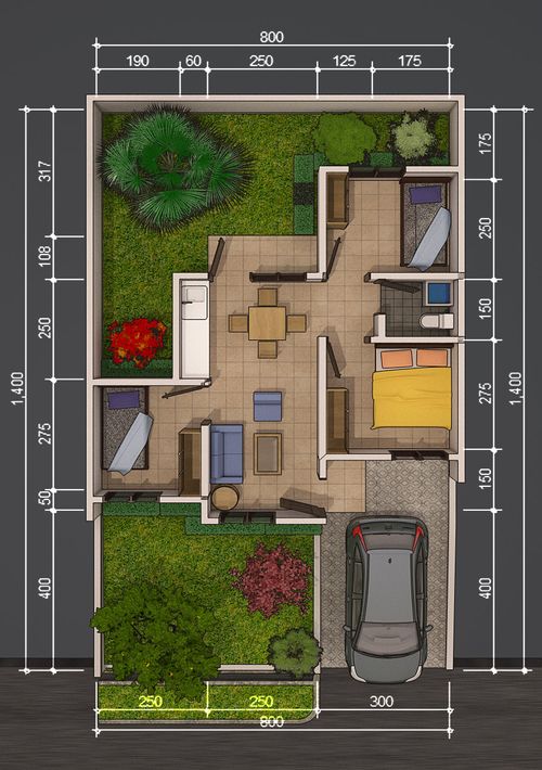 foto denah rumah tipe B7-6 perumahan PESONA TAMAN DHIKA