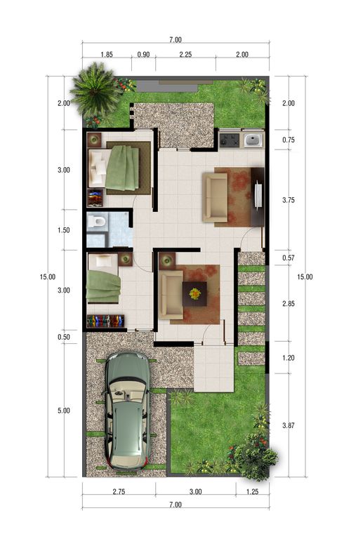 foto denah rumah tipe VICTORIAN perumahan DE CASSABLANCA RESIDENCE