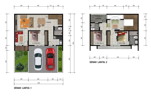 foto denah rumah tipe 120 150 DD perumahan Fajar Kencana Asry