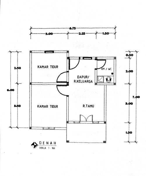 foto denah rumah tipe 36/90 perumahan BUMIKARIM RESIDENCE