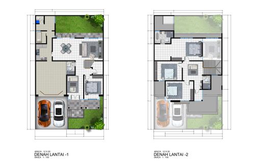 foto denah rumah tipe Ixora Valley I No 5 perumahan The Araya