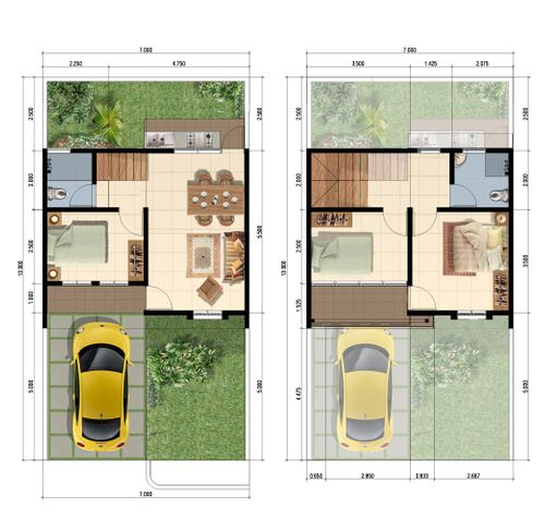 foto denah rumah tipe CASABLANCA 70/78 (MAR 22) perumahan PANJIBUWONO RESIDENCE