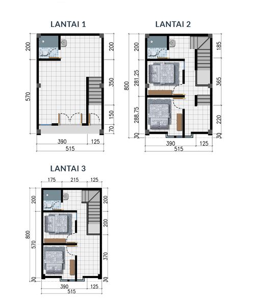 foto denah rumah tipe UNIVERISTY VILLAGE perumahan The Araya