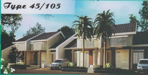 foto tampak rumah tipe 45/105 perumahan GKR Cluster MIJEN TOWN HOUSE