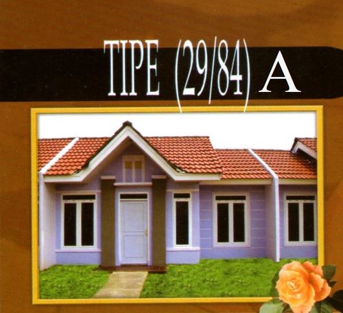 foto tampak rumah tipe 29/84 A perumahan TAMAN KRAKATAU - WARINGINKURUNG