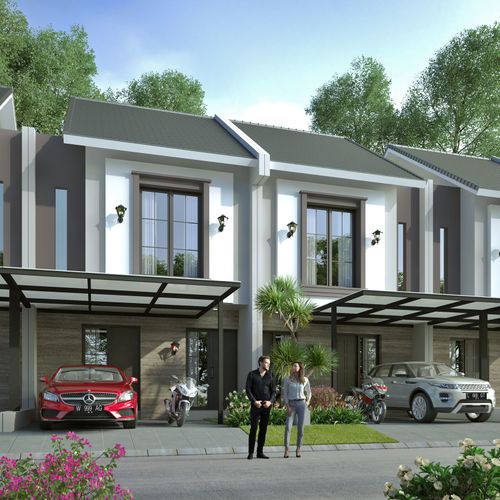 foto tampak rumah tipe Freesia perumahan SAFIRA JUANDA RESORT