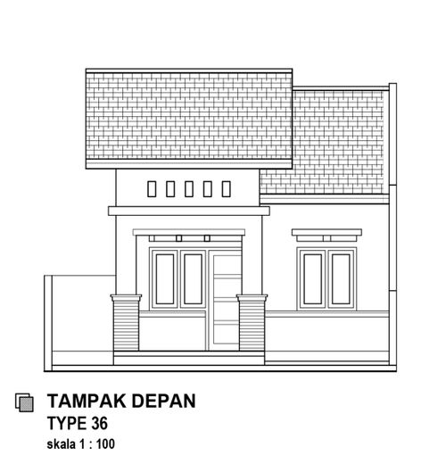 foto tampak rumah tipe 38 83 J perumahan BUMI SLANGGEN INDAH