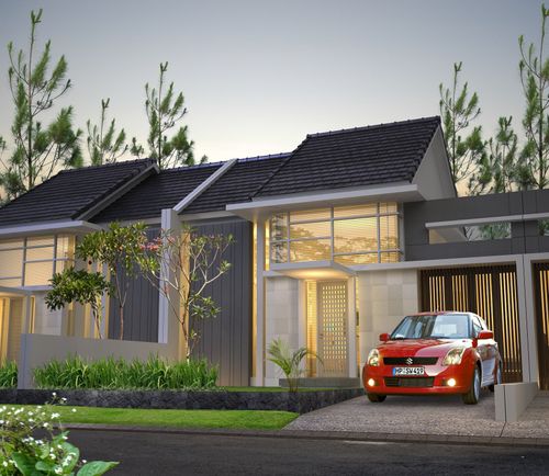 foto tampak rumah tipe VIOLET perumahan DE CASSABLANCA RESIDENCE