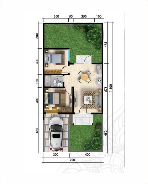 foto denah rumah tipe Lugano 8 perumahan CitraLand Palembang - Cluster Lugano