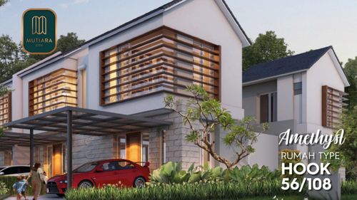 foto tampak rumah tipe AMETHYST 56/108 perumahan Mutiara City
