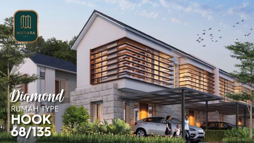 foto tampak rumah tipe DIAMOND 68/135 perumahan Mutiara City