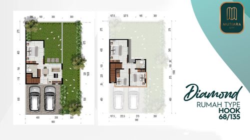 foto denah rumah tipe DIAMOND 68/135 perumahan Mutiara City