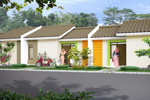 foto tampak rumah tipe 33/72 A perumahan TAMAN KRAKATAU - WARINGINKURUNG