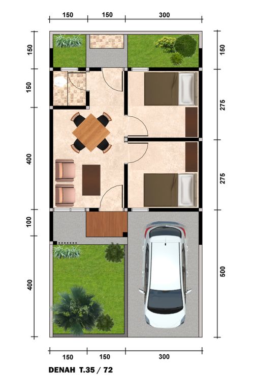 foto denah rumah tipe 35 91 A perumahan VILLA GADING RESIDENCE