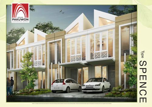 foto tampak rumah tipe SPENCE perumahan ADELAIDE GRAND PAKUWON