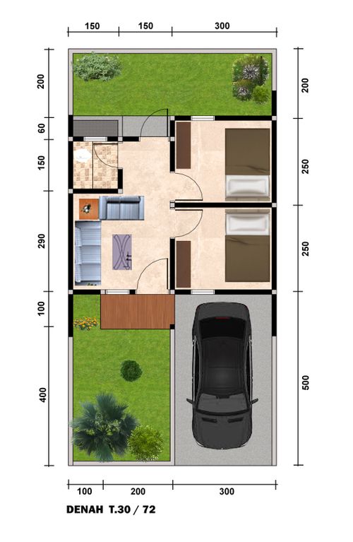 foto denah rumah tipe 30 91 C perumahan VILLA GADING RESIDENCE