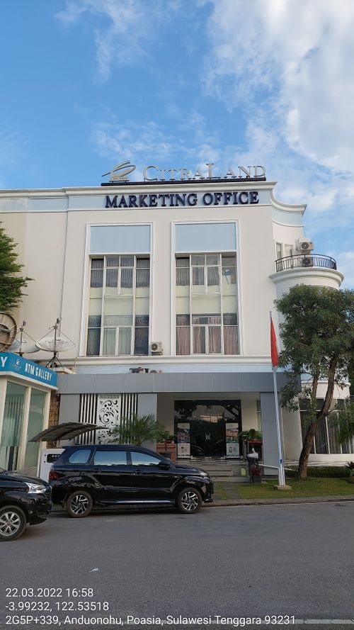 foto tampak rumah tipe Ruko Spazia perumahan CitraLand Kendari