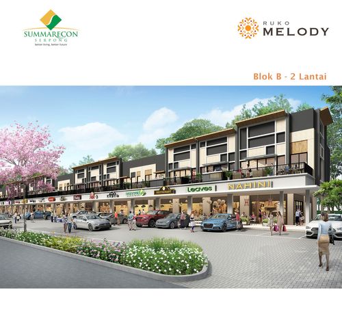 foto tampak rumah tipe B 2 Lantai STD perumahan Ruko Melody