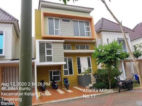 foto tampak rumah tipe MILTON/17 perumahan ATLANTA VILLAGE