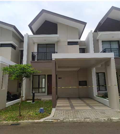 foto tampak rumah tipe PRV HICKORY 6X16 - 1 perumahan PERUMAHAN PODOMORO RIVER VIEW
