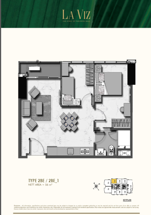 foto denah rumah tipe 2BE / 2BE_1 perumahan LA VIZ