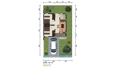 foto denah rumah tipe 30 83 S perumahan REJOSARI MAKMUR