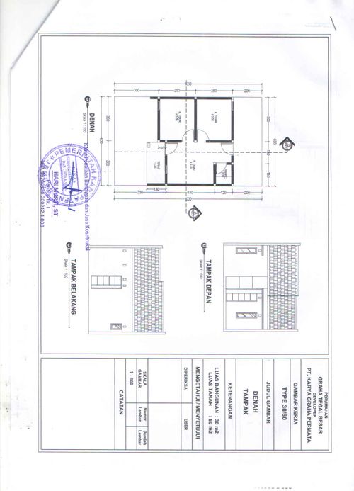 foto denah rumah tipe 30 perumahan PERUMAHAN GRAHA TEGALBESAR 3