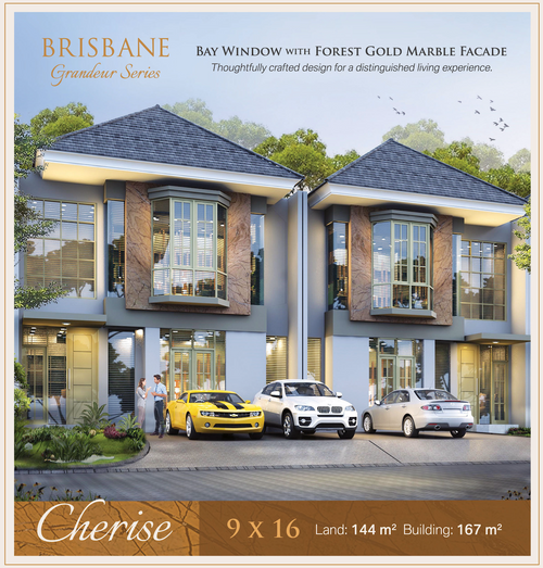 foto tampak rumah tipe Cherise perumahan BRISBANE - GLADSTONE