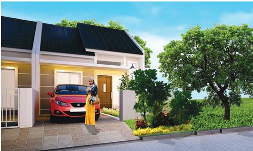 foto tampak rumah tipe NEW EMERALD POJOK (953) perumahan HEAVENLAND PARK