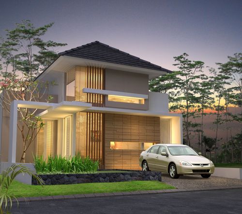 foto tampak rumah tipe SUN FLOWER perumahan DE CASSABLANCA RESIDENCE