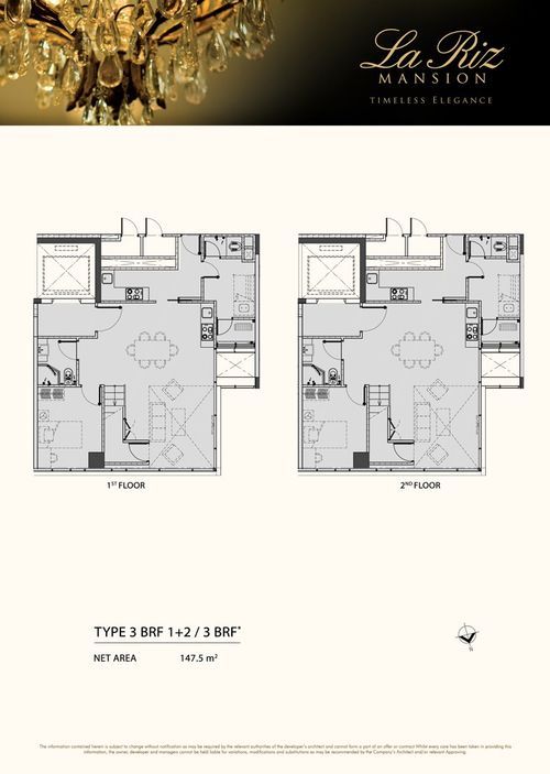 foto denah rumah tipe 3 BRF 1+2 / 3 BRF* perumahan LA RIZ
