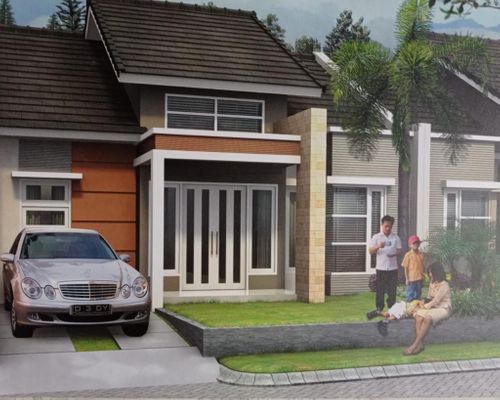 foto tampak rumah tipe LIVERPOOL perumahan DE CASSABLANCA RESIDENCE