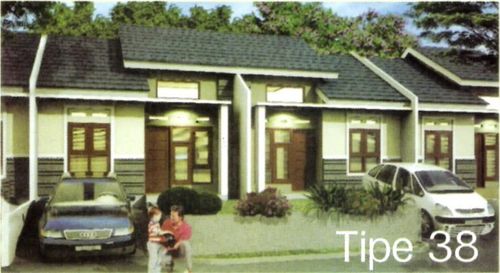foto tampak rumah tipe 38 perumahan DREAMHILL RESIDENCE