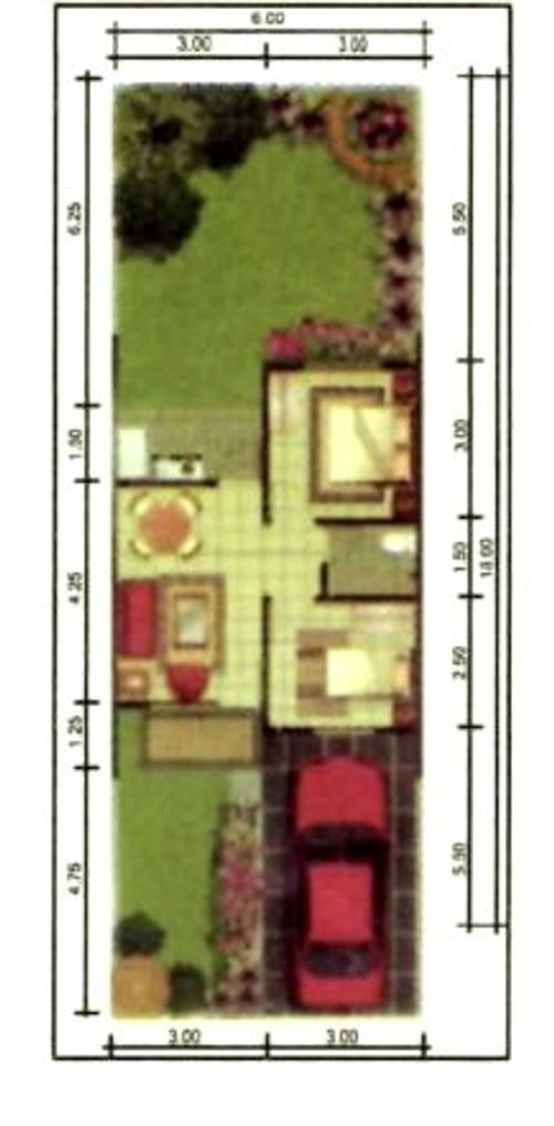 foto denah rumah tipe 38 perumahan DREAMHILL RESIDENCE