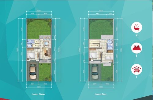 foto denah rumah tipe ASTER perumahan SPRINGVILLE RESIDENCES